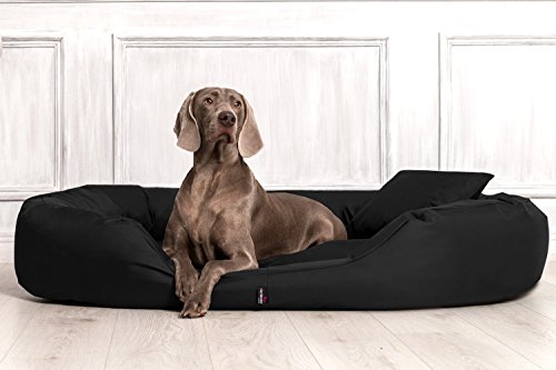 tierlando® SV7-03 Orthopädisches Hundebett Sammy VISCO aus fest gewebten Polyester Gr. XXXXL 220 cm Schwarz