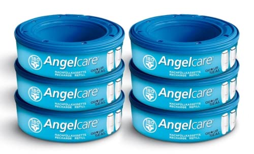 Angelcare 6 Nachfüllkassetten für Windeleimer Comfort, Deluxe und Comfort Plus