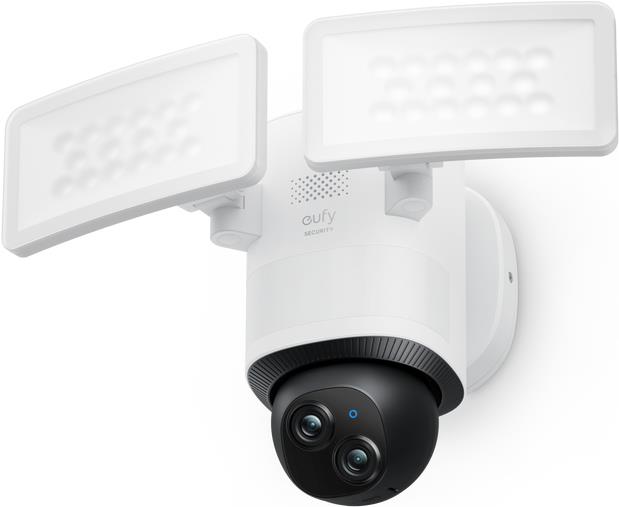 eufy Security Floodlight Camera E340, 360° Schwenk- & Neigefunkt., 24/7 Aufnahme, Dual-Band Wi-Fi, 2.000 Lumen, Bewegungsaktiviert, Dual-Kamera, HomeBase 3-kompatibel, Lokaler Speicher, Keine Gebühren