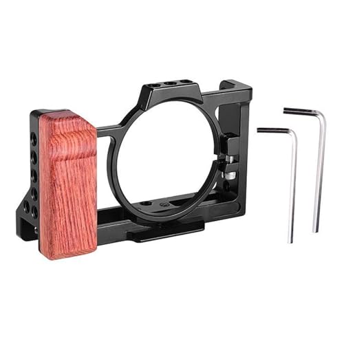 Schutzkäfig für ZV1m2 Kamera mit Kabelklemme, Rahmenabdeckung aus Aluminiumlegierung, 1/4 Zoll 3/8 Zoll Schraubenloch Halterung Rahmen Kameratasche