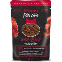 Sparpaket Fitmin Cat For Life Adult 56 x 85 g - Rind