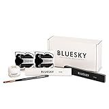 Bluesky Builder Gel Für Nägel UV LED Nagelverlängerungsset Klar 15 ml, Nagelform Aufkleber, Verlängerungsbürste, Feile & Puffer, 150 g