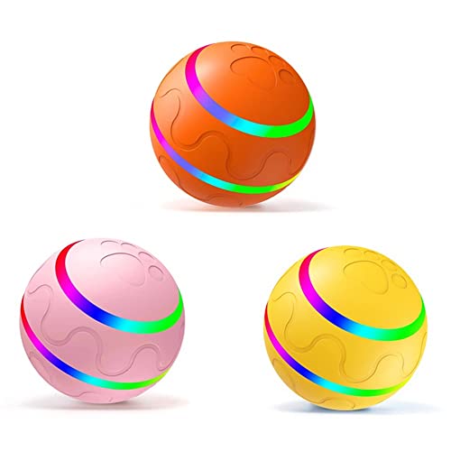 HEMBES Intelligentes Anti-Biss-Spielzeug, Fernbedienung, interaktiver Haustierball, Innen- und Außenbereich, Springender Umweltschutz, automatisch, wasserdicht (Color : Yellow, Size : Automatic)