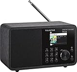 Telestar DIRA M 1 A mobil - Akku Digitalradio/Internetradio (DAB+ / DAB/UKW/FM/Internet, Li-Ion Akku, WLAN Bluetooth 5.1, Farbdisplay, EWF Notfallwarnung) schwarz