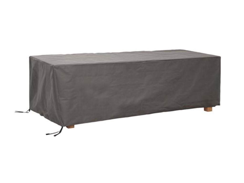 Perel Schutzhülle für Tische bis zu 300 cm, Grau, rechteckig, 305 cm x 110 cm x 75 cm