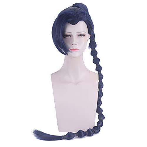 Blauer Anime-Perückekopfsatz for Damen aus Chemiefaser mit Twist-Geflecht, Modeparty, Cosplay-Styling-Perücke Modedekoration