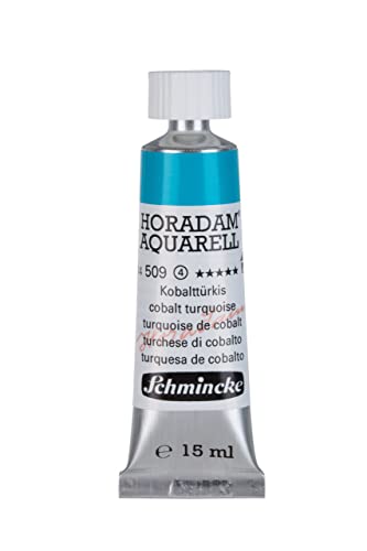 Schmincke – HORADAM® AQUARELL - feinste Künstler-Aquarellfarben, Kobalttürkis - 15 ml