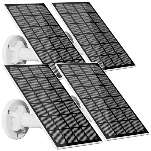 revolt Solarpanel USB-Charger: 4er-Set Universal-Solarpanel für Akku-IP-Kameras, 3W, IP65 (Solarpanel mit USB-Ausgängen)