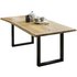 SalesFever Esstisch »Tisch«, BxT: 126 x 80 cm, metall|eichenholz - beige