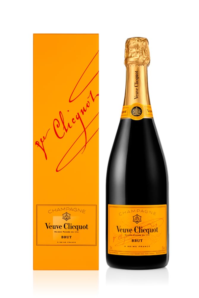 Veuve Clicquot Yellow Label Brut Champagner mit Geschenkverpackung, 750mL