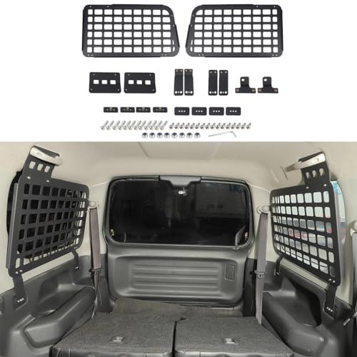 VELUNE 2 Stück Aluminiumlegierung Auto Heck Kofferraum Regal Gepäckträger Seitenfenster Aufbewahrung Gepäckhalterung für Suzuki Jimny JB33 JB43 2007–2017, Innendekoration Styling-Zubehör