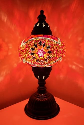 Mosaiklampe Mosaik - Tischlampe L Stehlampe orientalische lampe Orange Samarkand-Lights