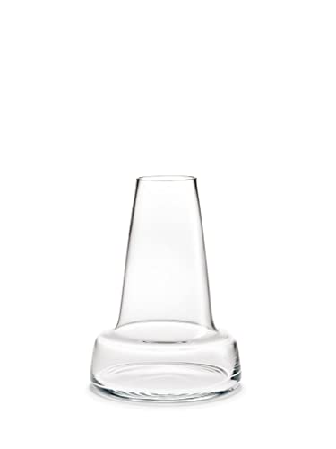 Holmegaard Vase Langer Hals H24 cm Flora aus mundgeblasenem Glas, klar