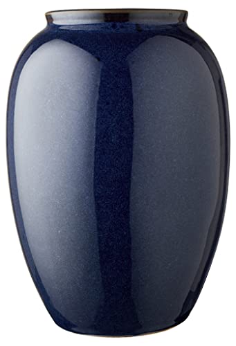 BITZ - Vase/BLumenvase - Stoneware - Blau/glasiert - (HxD) 25 x 15,5cm