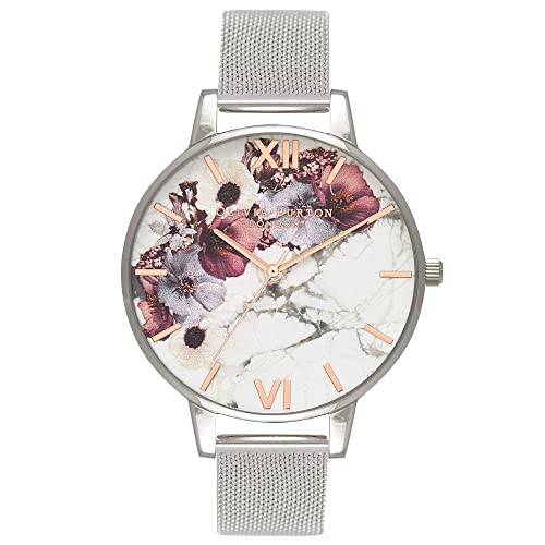 Olivia Burton Analog Quarz Uhr mit Edelstahl Armband OB16MF09
