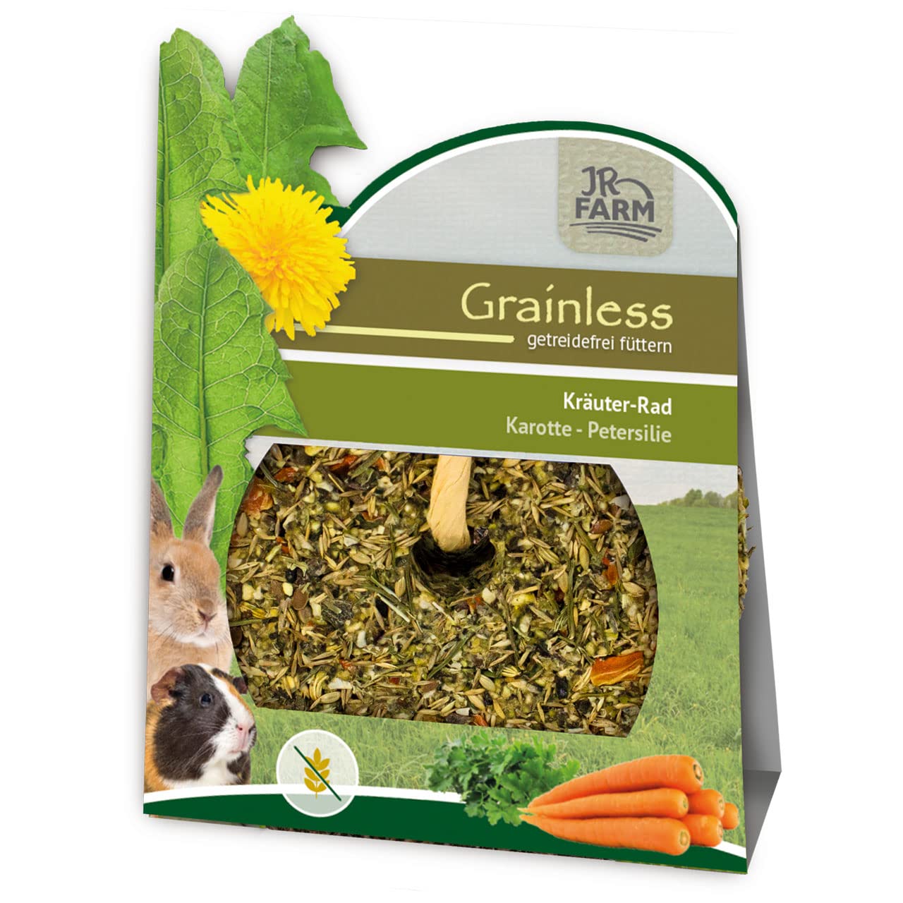 JR Farm Grainless Kräuter-Rad Karotte-Peters. | 4X 140g Nager