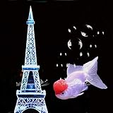 LOOPIG Aquarium-Dekoration mit Eiffelturm, Kristall-Dekoration