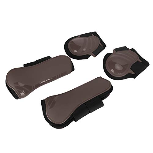 Mai Geschenke Horse Legguard, Thickened Horse Legguard, Comfortable Brown Color Langlebiges Neopren-Hinterpferd für Horse Legguard(Brown, A Set of XL)