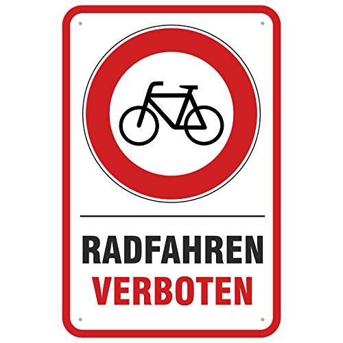 Schild 40 x 60 cm Radfahren verboten