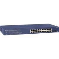 NETGEAR GS724TPv2 - Switch - Smart - 24 x 10/100/1000 (PoE+) + 2 x 1000Base-X SFP (Uplink) - an Rack montierbar - PoE+ (190 W) (GS724TP-200EUS)