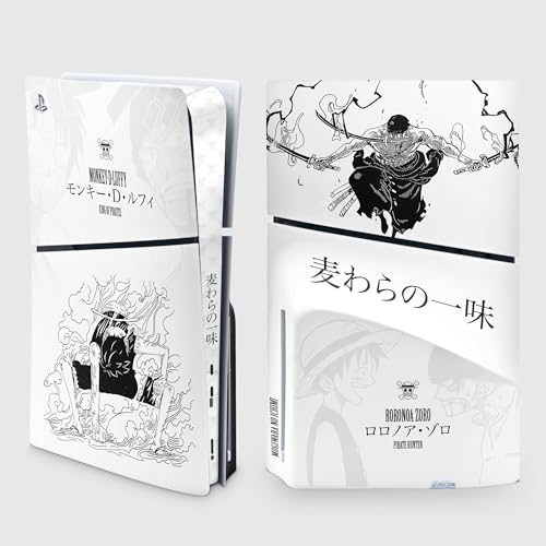 Aufkleber PS5 Slim Gear 1, Aufkleber Playstation 5 Manga, Konsole und Controller, Edition Slim Disk, Skin Gear 1 PS5 (1 Controller)