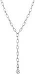 Elli PREMIUM, Halskette Y-Kette Geo Trend Kristalle 925 Silber in silber, Schmuck für Damen 3
