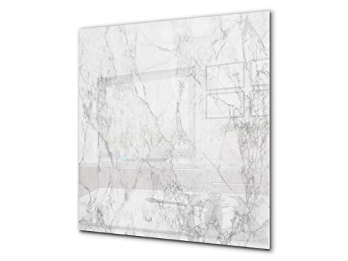 Gehärtete Glasrückwand - Glasrückwand mit aufgedrucktem kunstvollen Design BS13 Verschiedenes: White Marble 3