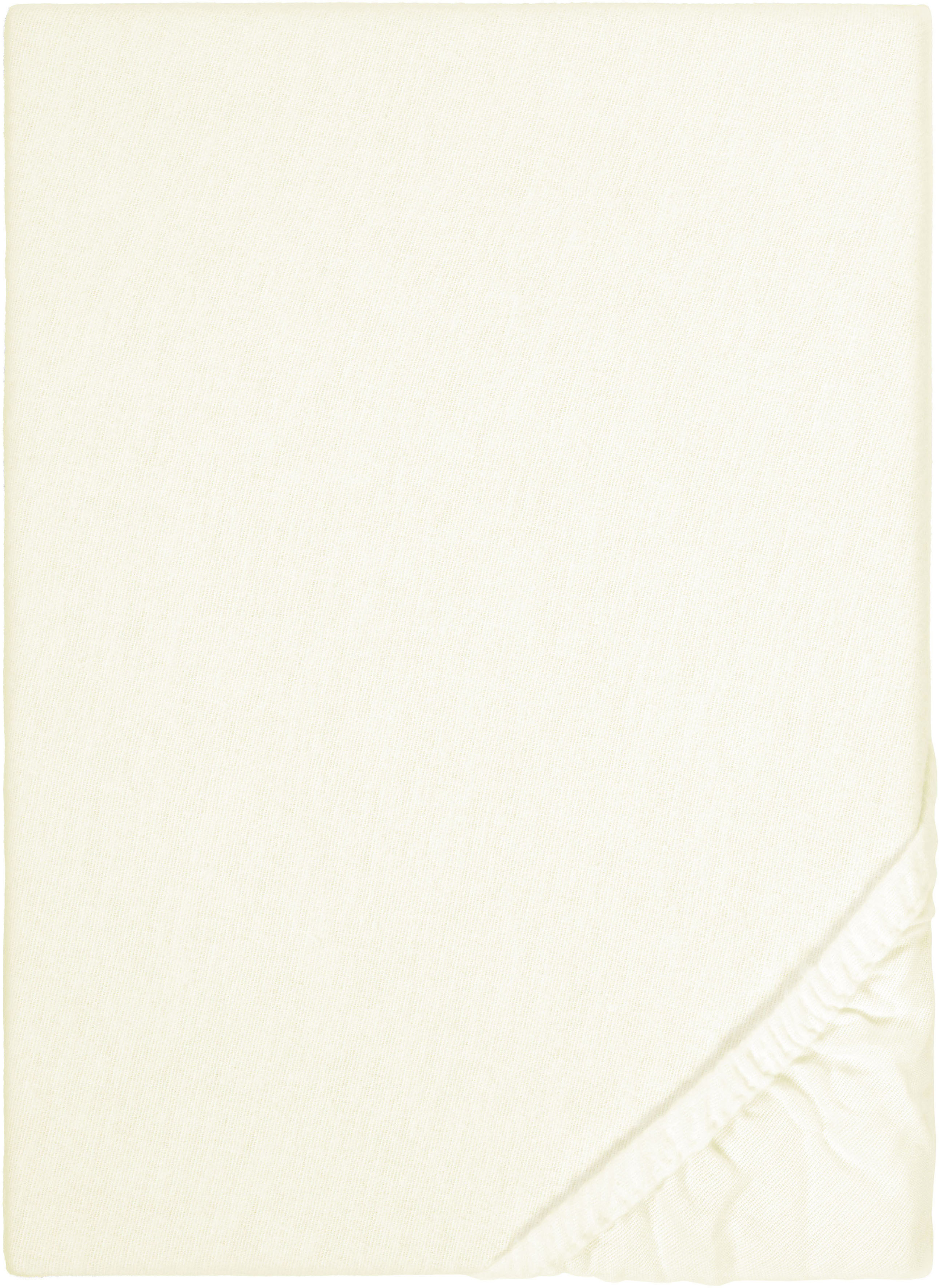 biberna Fein Biber Spannbettlaken, 90/100 x 190/200 cm 100 cm x 200 cm cremefarben