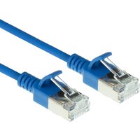 ACT Blue 5 meter LSZH U/FTP CAT6A datacenter slimline patch cable snagless with RJ45 connectors (DC7605)