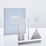 PHOS Edelstahl Design, P0202, Piktogramm WC Symbol Set Herren Trennstrich Damen mit Richtungspfeil links oder rechts, 13,8 x 12,8 cm, Edelstahl gebürstet, selbstklebend, Toilettenschild, Türschild