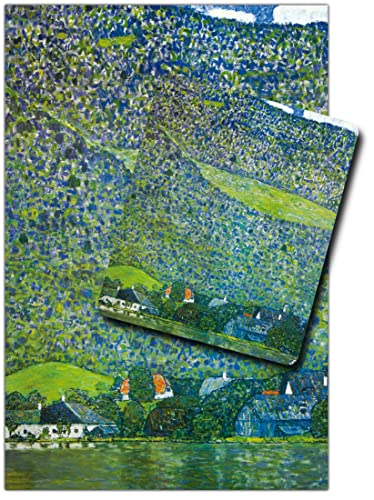 1art1 Gustav Klimt, Litzlberg Am Attersee, 1915 1 Kunstdruck Bild (120x80 cm) + 1 Mauspad (23x19 cm) Geschenkset