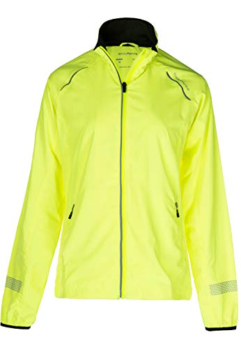 Endurance Damen Laufjacke Cully XQL mit extra großen reflektierenden Elementen Neongelb, 36