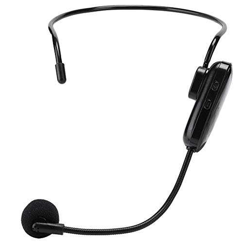 Lazmin Drahtloses Headset-Mikrofon, UHF Professional Ear Beam Headset und Mikrofone mit 3,5-mm- und 6,5-mm-Konverter für Unterricht, Reiseleiter, Präsentationen und Konferenzen