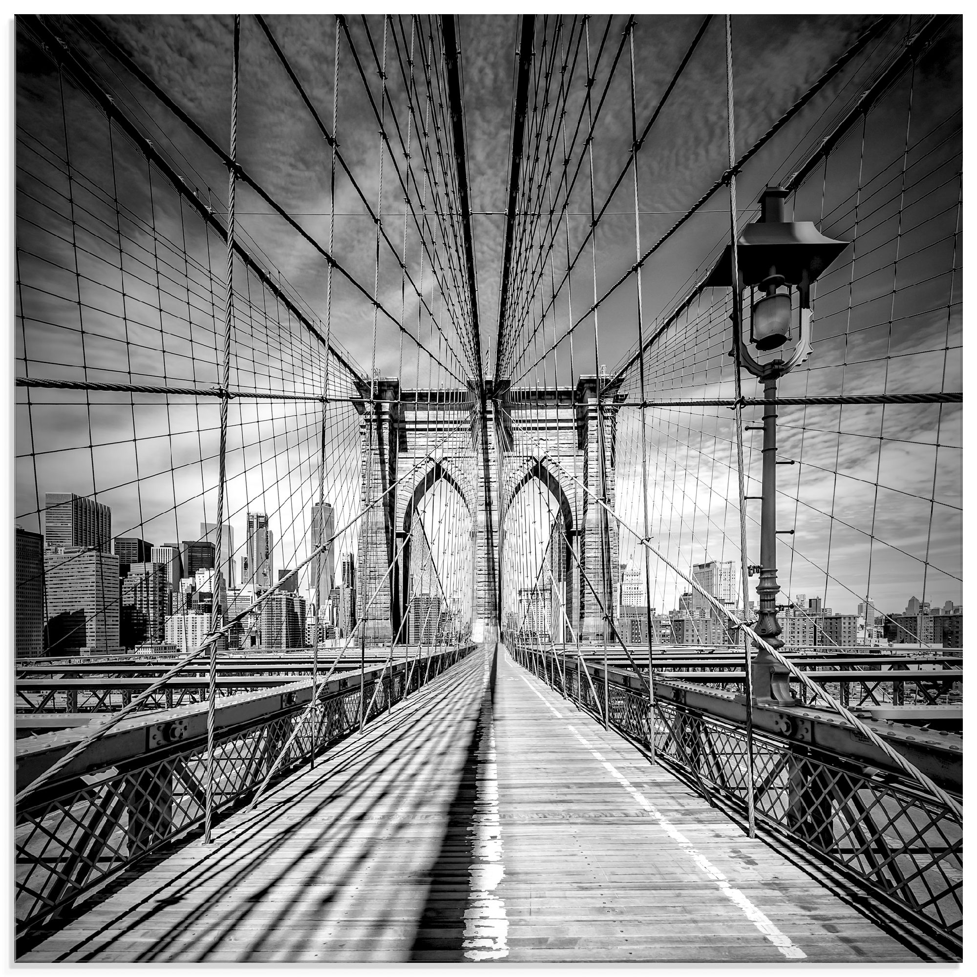 Artland Glasbild "New York City Brooklyn Bridge I", Amerika, (1 St.)