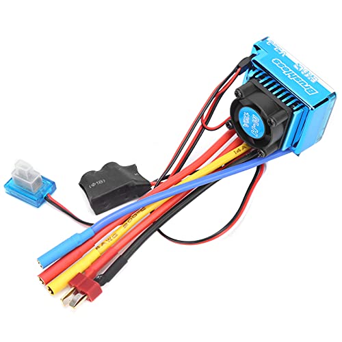 VGEBY Brushless ESC, 120A Brushless ESC Elektrischer Geschwindigkeitsregler Verschleißfest Langlebig Kompatibel für 1/10 1/12 Fernbedienung Auto Bootsteile