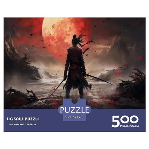 Puzzle-Krieger-Puzzles für Erwachsene 500 Teile Holzpuzzle-Wandkunst-Puzzlespiele 500 Teile (52 x 38 cm)