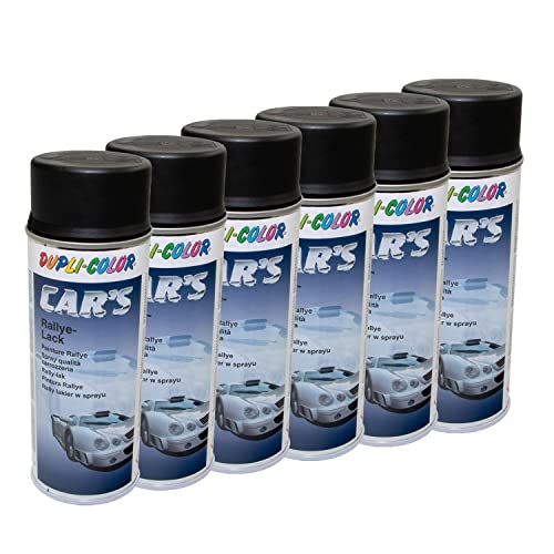 Lackspray Spraydose Sprühlack Cars Dupli Color 652240 schwarz seidenmatt 6 X 400 ml