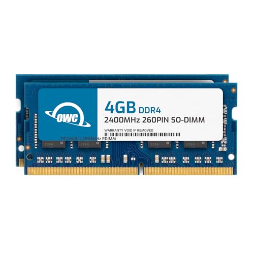 8GB OWC 2400MHz PC4-19200 DDR4 CL17 SO-DIMM Memory Kit (2 x 4GB)