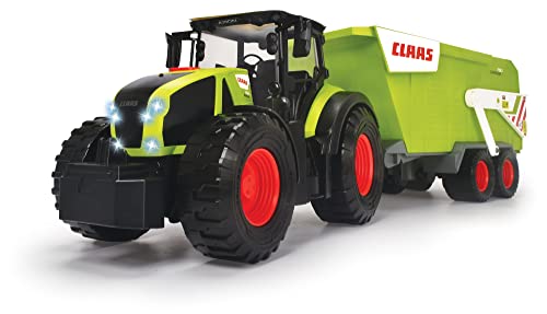 Dickie Toys - CLAAS Traktor mit Anhänger (64 cm) - großer Spielzeug-Trecker mit Freilauf-Mechanik für Kinder ab 3 Jahren, Bauernhof-Fahrzeug mit Licht & Sound und vielen Funktionen