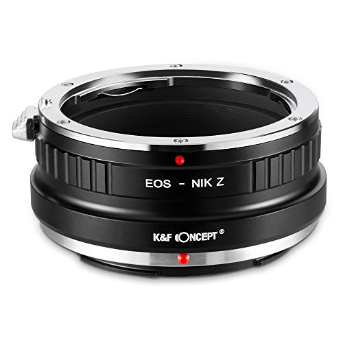 K&F Concept EOS-NIK Z Bajonettadapter Objektiv Ring für Canon EOS EF EF-S Objektiv auf Nikon Z 7 und Nikon Z 6 Spiegellose Vollformatkamera