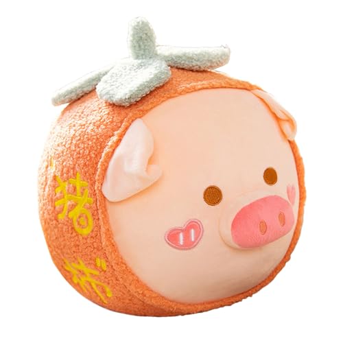Leadthin 28/38 cm Persimmon Pig PP Vollgefülltes niedliches Niedlichkeiten -Plüsch -Ornament Weichgefüllte Kinder Girl Plüsch Spielzeugkissen Neujahr kreative Geschenke