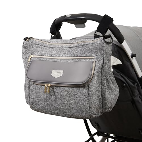 SUNVENO Windel Tasche große Kapazität Mama Reisetasche Mutterschaft Universal Baby Kinderwagen Taschen Organizer Grau