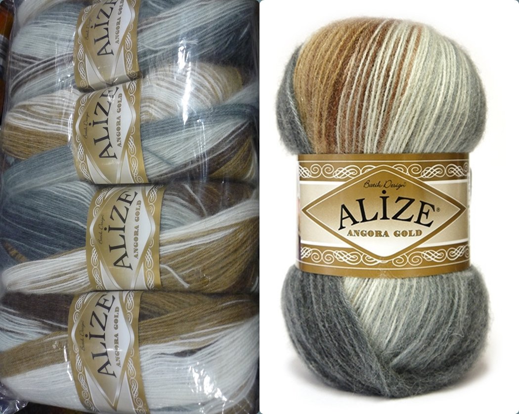 20 % Wolle, 80 % Acryl, weiches Garn Alize Angora Gold Batik Faden, Häkelspitze, Handstricken, türkisches Garn, 400 g, Farbverlauf 5742