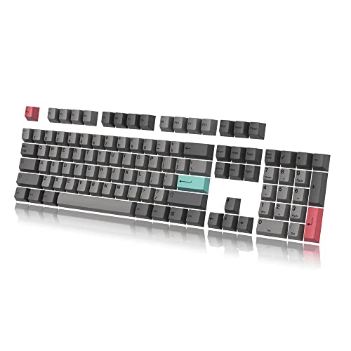 Custom Keycaps | Dye Sublimation PBT Keycap Set for Mechanical Keyboard | 139 Keys | Cherry Profile | ANSI US-Layout | Compatible with Cherry MX, Gateron, Kailh, Outemu | Stealth Dolch