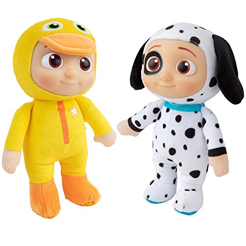 CoComelon JJ Duckie & Puppy Plüschtier-Spielzeug, 2 Stück, 20,3 cm, Plüsch, ab 18 Monaten