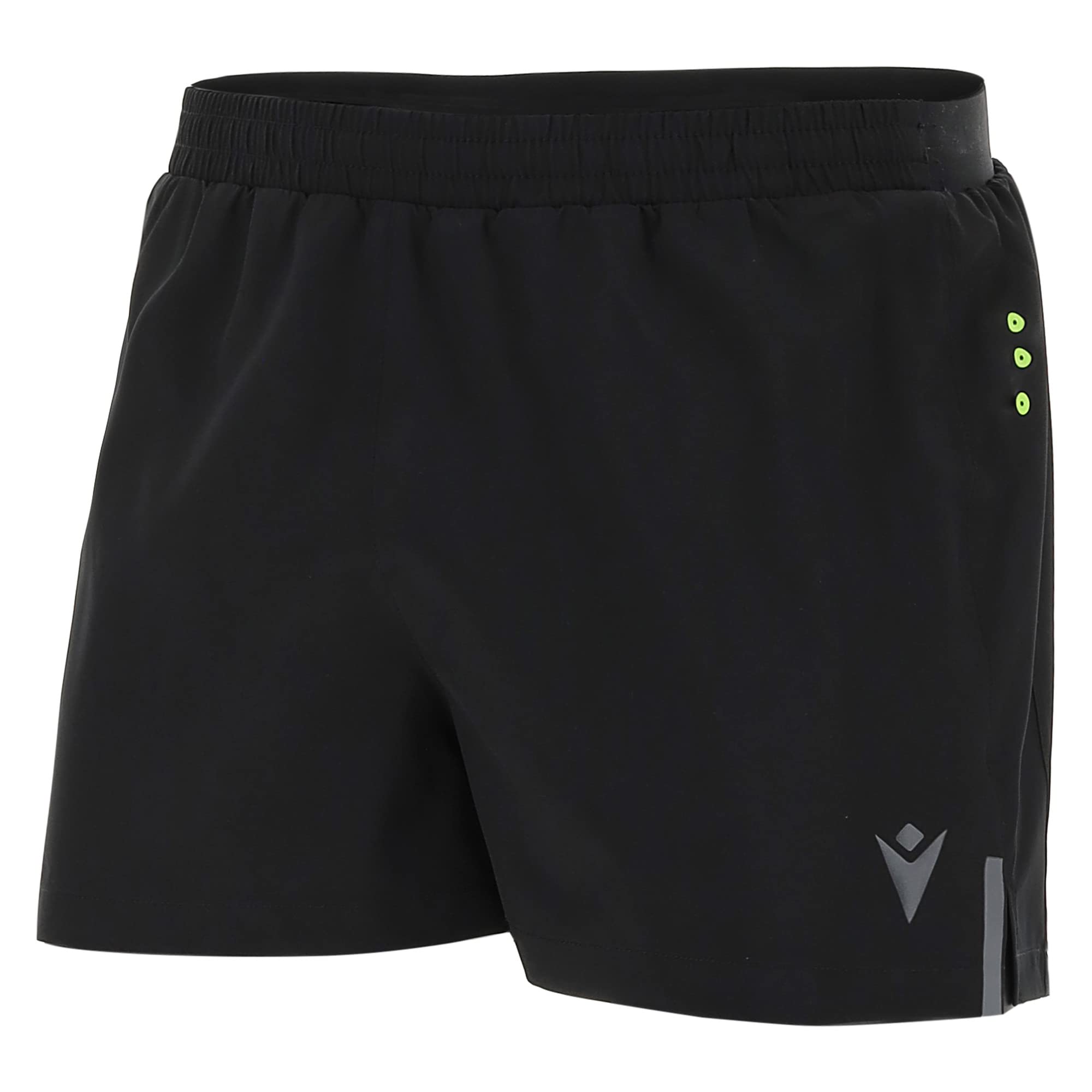 Macron Herren Run Chinook Scb Timon Micro Short Man Blk/Nyel, Schwarz, M