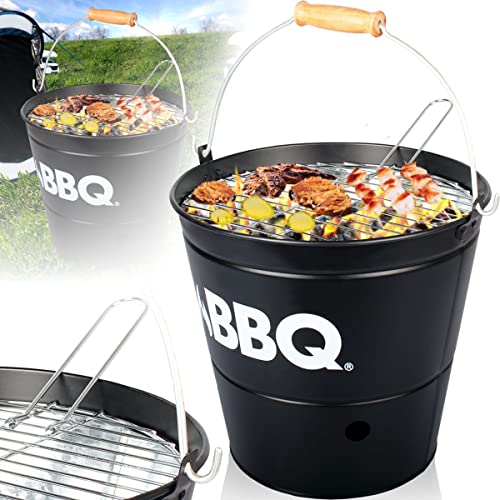 Grilleimer BBQ Kohlegrill mit Henkel Camping Festival Picknick Grill