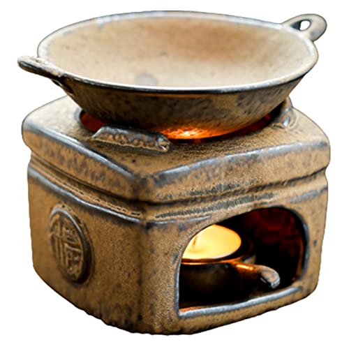 Aoguaro Home Candle Teewärmer, Tee Backen Heizung, Tee Wake-Up Ware, Tee Aroma Warming Tee, Vintage Keramik Aroma Diffusor Kerzenständer Teeheizung für Zuhause