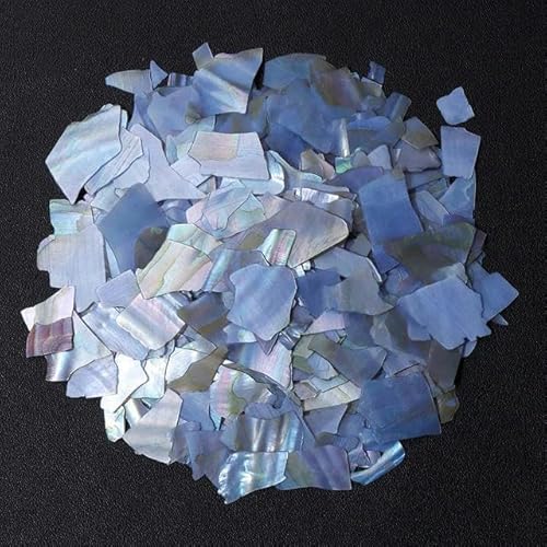 3D unregelmäßige Muschel-Abalone-Fragment, bunte Flockenscheibe, poliertes Muschelfragment für Nagelkunst-Dekor, 20/50/100 g, Farbe: 16–100 g