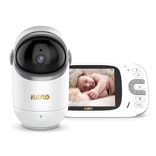 Neno® BERKANO Babyphone 2,4GHz mit Kamera - Kabellose Babyphone Kamera -WiFi - Bewegliche IP-Kamera - Bereich 300 Grad horizontal und 50 Grad vertikal